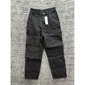 WASTED PARIS Pant Hammer Double‎ Knee Feeler Jeans in Faded Black Size 28 eur